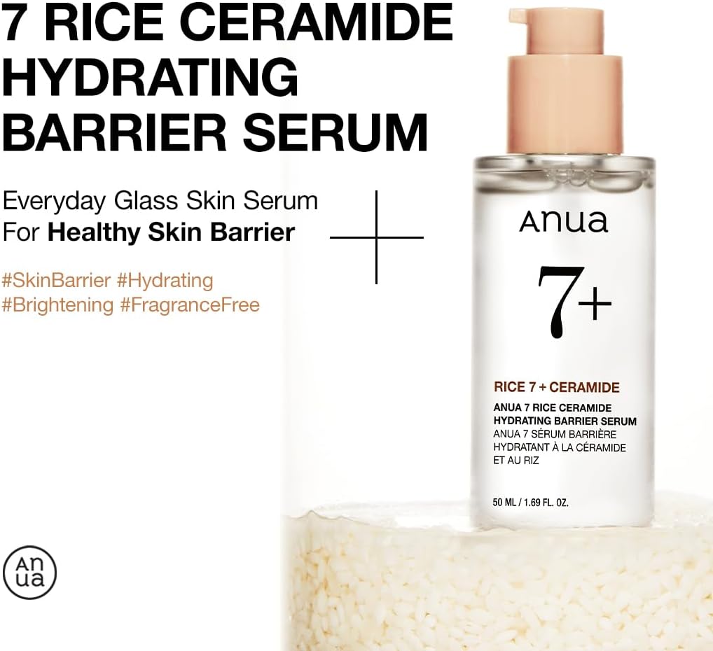 ANUA Rice 7 Ceramide Hydrating Barrier Serum 50ml