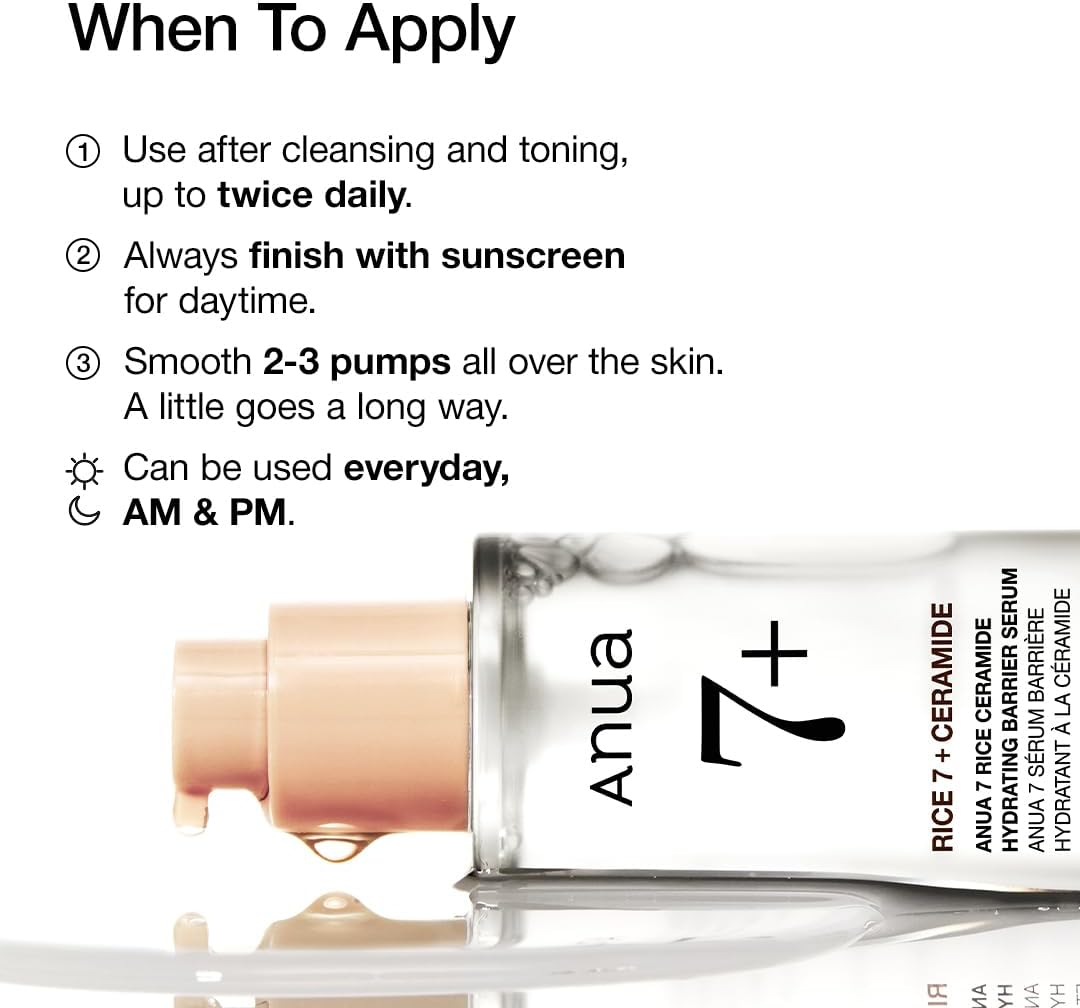 ANUA Rice 7 Ceramide Hydrating Barrier Serum 50ml