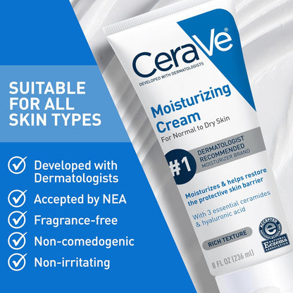 CeraVe Crema Hidratante 236ml – Piel Normal a Seca
